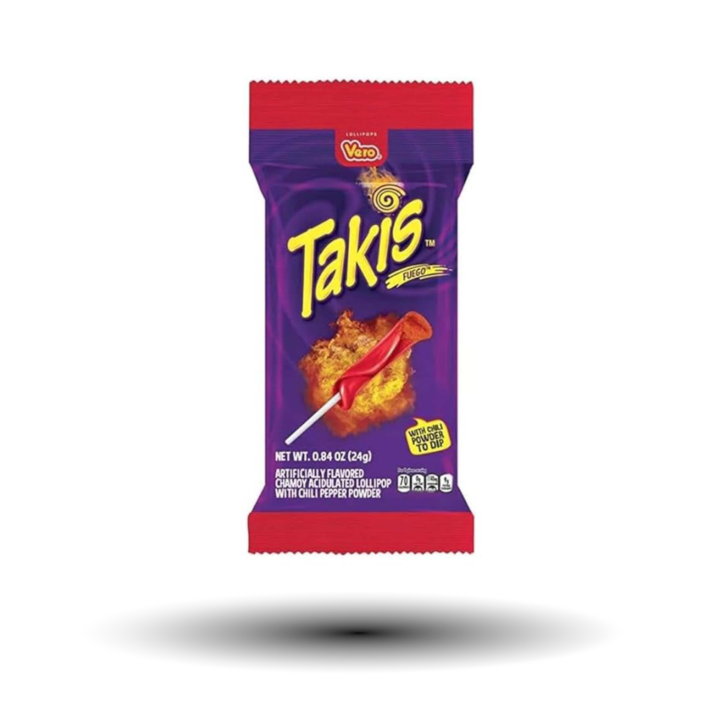 Takis Fuego Lolly mit Powder Dip 24g